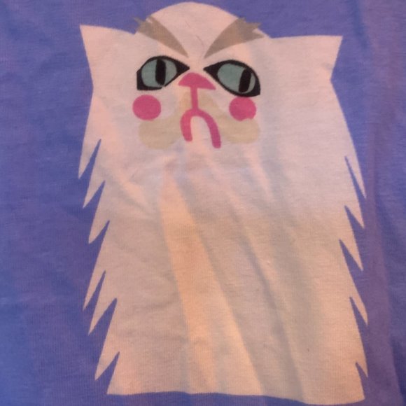 RARE NWT Nooworks Tonya Grumpy Cat Magic Suit Light Blue Jumpsuit Medium - Picture 12 of 12